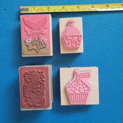 Stamp Set: Angel and Cupcakes, 4 Pieces photo 2