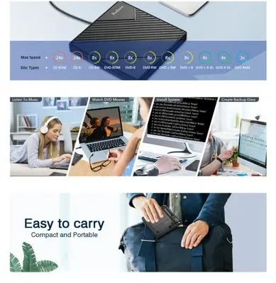 Rodzon USB 3.0 and Type-C External CD/DVD Drive photo 10