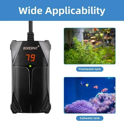 BOEESPAT 50W Adjustable Submersible Aquarium Heater photo 7