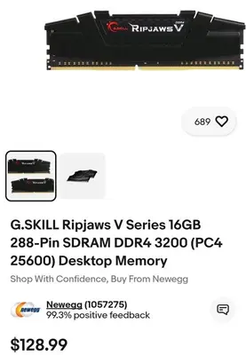 G.Skill Ripjaws V 64GB (4x16GB) DDR4-3200 PC4-25600 Desktop Memory photo 4