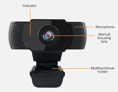 USB 1080p HD Webcam with Microphone, Plug and Play photo 2