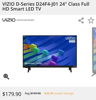 VIZIO D-Series 24" Full HD Smart LED TV, D24F4-J01 photo 2