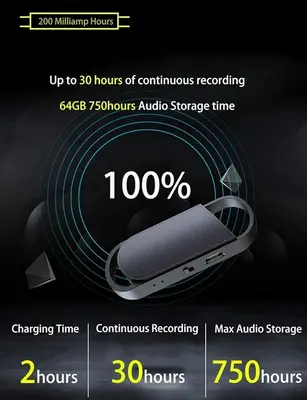 128GB Voice-Activated Recorder, Mini Portable Dictaphone photo 6