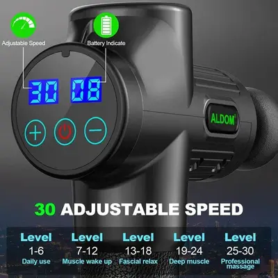ALDOM Deep Tissue Percussion Massage Gun, 30 Speeds photo 6