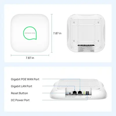 Outdoor PoE Access Point CPE, AC1200 Dual Band, Mesh and OFDMA photo 5