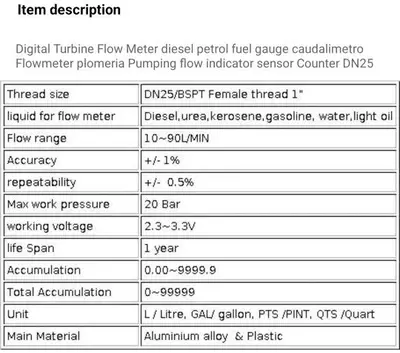 Aluminum Electronic Fuel Flow Meter photo 3