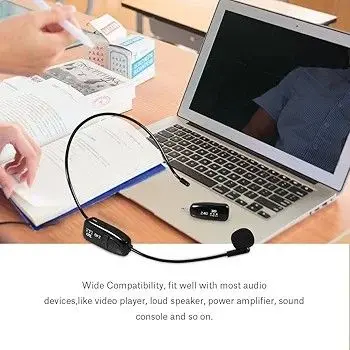 2.4G Wireless Headset Microphone Transmitter and Receiver, 40 m Range photo 2