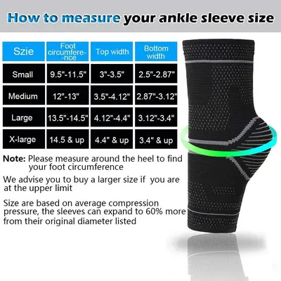 Ankle Compression Support Sleeve for Plantar Fasciitis and Achilles Tendon photo 3