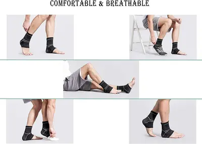 Ankle Compression Support Sleeve for Plantar Fasciitis and Achilles Tendon photo 4