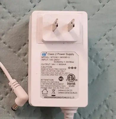34V 0.9A DC Power Adapter, 5.5 mm Connector photo 2