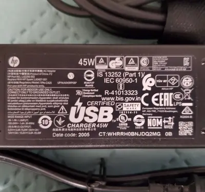 Original HP 45W USB-C Laptop AC Adapter L42206-001 photo 2