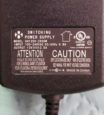 12V 2.5A AC Adapter for External Hard Drives, Routers and Cameras photo 2