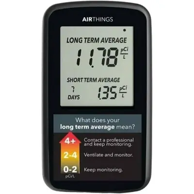 Airthings Corentium Home Radon Detector, Battery-Powered photo 1