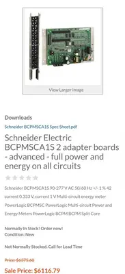 Schneider Electric BCPMSCA1S Adapter Board photo 3