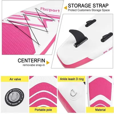 FBSport Leaf-Shaped Inflatable Paddle Board with SUP Accessories and Bag photo 3