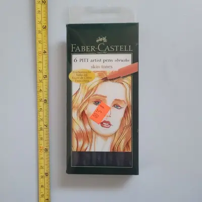Faber-Castell Pitt Artist Pens, Brush Tip, Skin Tones (6)
