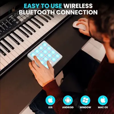 M-VAVE Wireless MIDI Pad Controller, Bluetooth, 16 Drum Pads photo 6