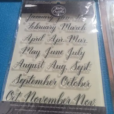 Stamp Set: Months, Days of the Week and Flowers photo 2