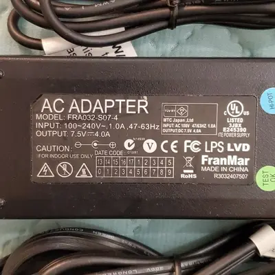 7.5V 4A Converter Adapter Charger Power Supply photo 2