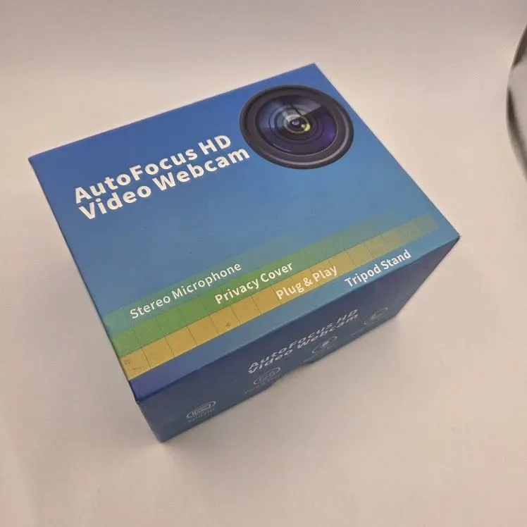 AutoFocus HD 1080P Webcam with Stereo Mic and Privacy Cover