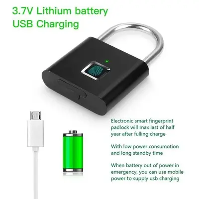 Fingerprint Smart Padlock, Keyless Anti-Theft Lock photo 4