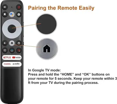 Voice Remote for TCL Google TV, Fits TCL LED/QLED 4K Smart TVs photo 3