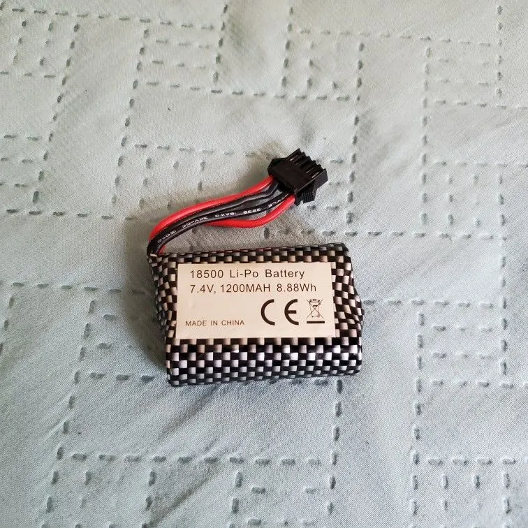 18500 Li-Po Battery, 7.4V 1200mAh (8.88Wh)
