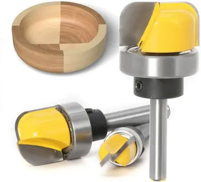 3-Piece 1/4" Shank Bowl and Tray Router Bit Set with Bearing photo 4