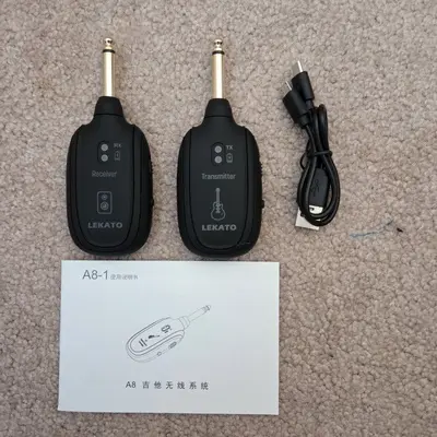 LEKATO A8 Wireless Guitar System, 4 Channels, Rechargeable photo 3