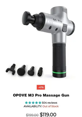 OPOVE M3 Pro Massage Gun with New Heads photo 4
