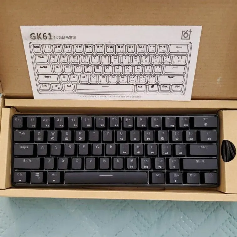 GK61 60% Mechanical Gaming Keyboard, 61 Keys, RGB