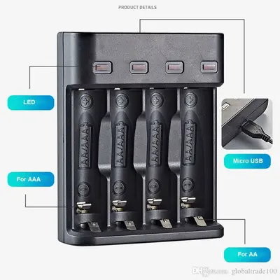 4-Slot Intelligent Fast USB Charger for AA/AAA Ni-MH/Ni-Cd photo 4