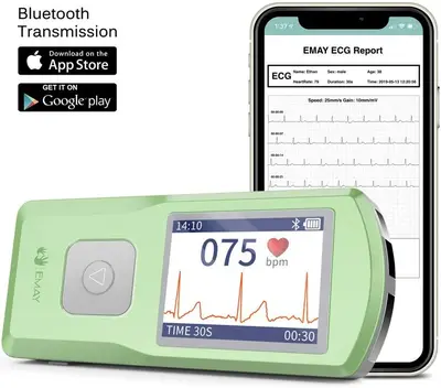 EMAY Wireless EKG Monitor, Portable ECG and Heart Rate Recorder photo 3