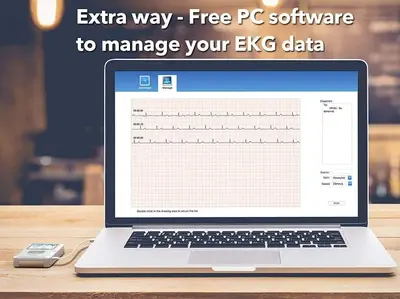 EMAY Wireless EKG Monitor, Portable ECG and Heart Rate Recorder photo 8