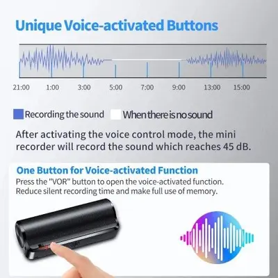 Magnetic Mini Voice-Activated Digital Audio Recorder photo 12