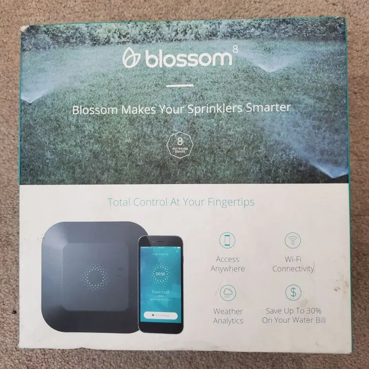 Blossom 8-Zone Wi-Fi Smart Watering Controller, Self-Scheduling