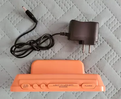 La Crosse LED Color Alarm Clock with USB Port, Orange photo 3