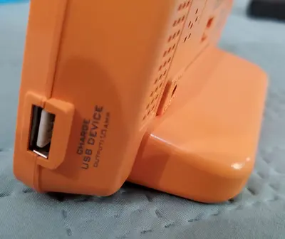 La Crosse LED Color Alarm Clock with USB Port, Orange photo 4