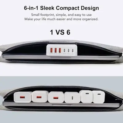 100W GaN 6-Port USB-C Fast Charging Station photo 7