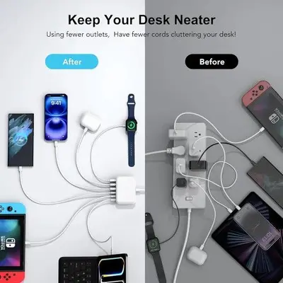 100W GaN 6-Port USB-C Fast Charging Station photo 4