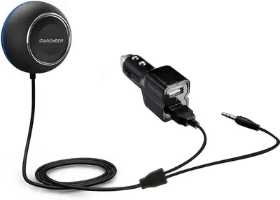 Coocheer Bluetooth 4.0 Music Receiver and Hands-Free Car Kit with AUX