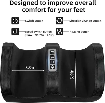 Heated Foot and Leg Massager with Roller, 3 Modes photo 3
