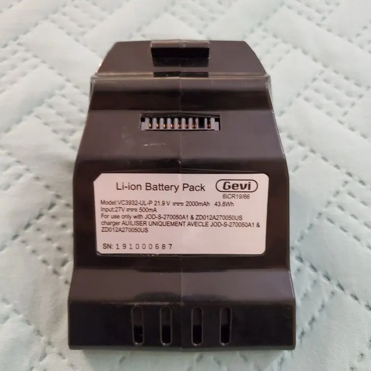 Gevi VC3932-UL-P 21.9V 2000mAh Li-Ion Battery for Cordless Vacuum