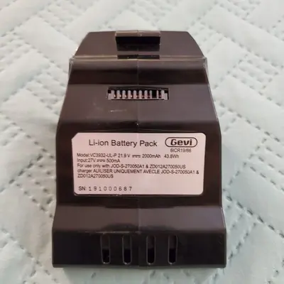 Gevi VC3932-UL-P 21.9V 2000mAh Li-Ion Battery for Cordless Vacuum