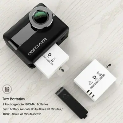 Battery for DBPOWER N6 4K Touchscreen Action Camera photo 3