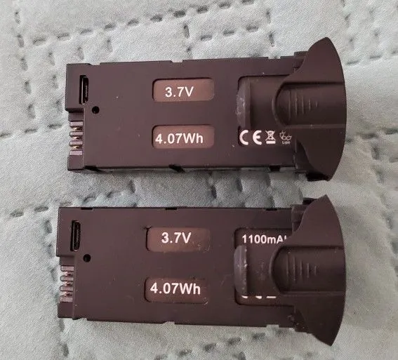 3.7V 1100mAh Modular LiPo Drone Batteries, 2 Pieces