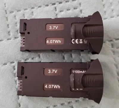 3.7V 1100mAh Modular LiPo Drone Batteries, 2 Pieces