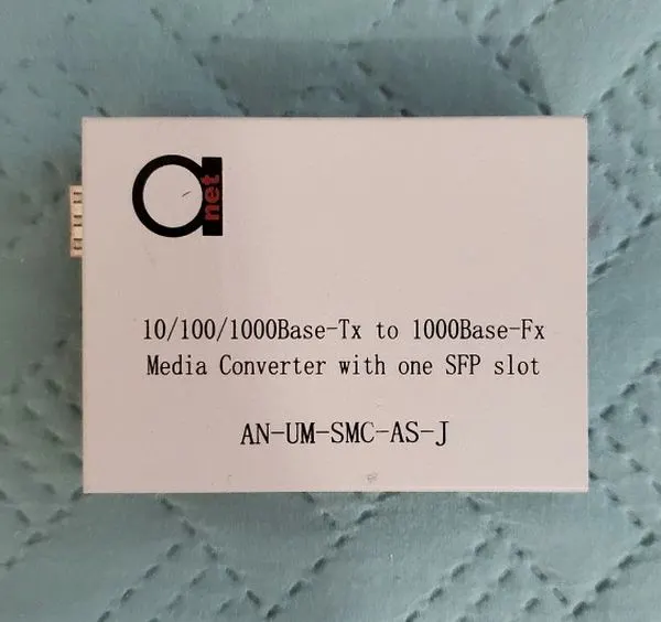 Adnet Gigabit Ethernet to Fiber Media Converter with Open SFP Slot