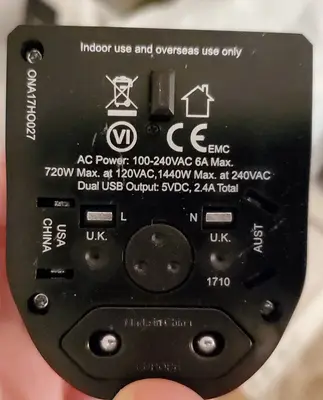 Global Power Plug Adapter with USB, Works in 150+ Countries photo 2