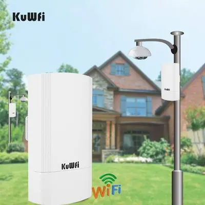 KuWFi 2-Pack 5.8G 900Mbps Long-Range WiFi Bridge, 2-3 km photo 6
